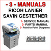 Thumbnail Ricoh Aficio MP2550B MP2550SP MP3350B MP3350SP MP2851SP MP3351SP Service, Parts, PTP Manuals - DOWNLOAD