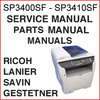 Thumbnail Ricoh Aficio SP3400SF & SP3410SF Service Manual & Parts Catalog Manuals - DOWNLOAD